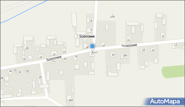 Sosnowe, Sosnowe, 17, mapa Sosnowe