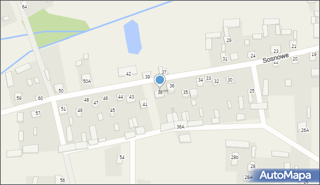 Sosnowe, Sosnowe, 38, mapa Sosnowe