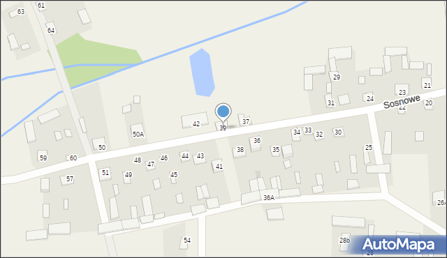 Sosnowe, Sosnowe, 39, mapa Sosnowe