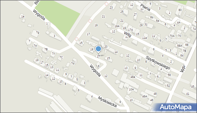 Sosnowiec, Solskiego Ludwika, 17, mapa Sosnowca