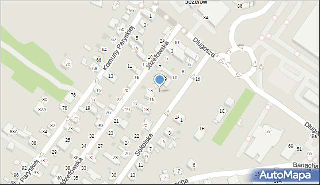 Sosnowiec, Sokolska, 14, mapa Sosnowca