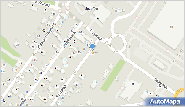 Sosnowiec, Sokolska, 1d, mapa Sosnowca