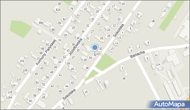 Sosnowiec, Sokolska, 32, mapa Sosnowca
