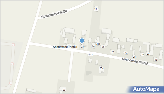 Sosnowiec, Sosnowiec-Pieńki, 23, mapa Sosnowca