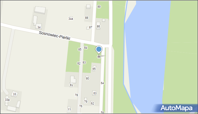 Sosnowiec-Pieńki, Sosnowiec-Pieńki, 66, mapa Sosnowiec-Pieńki