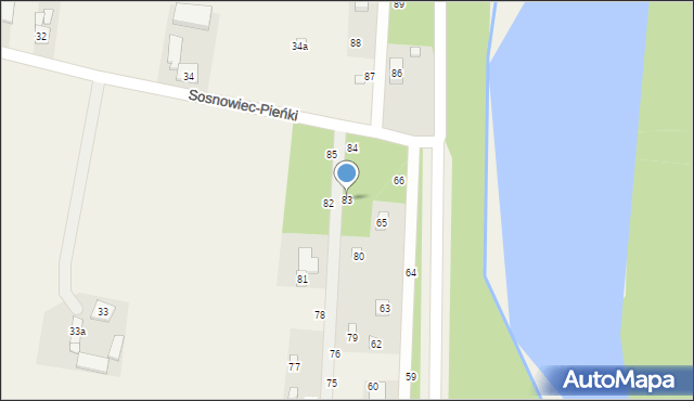 Sosnowiec-Pieńki, Sosnowiec-Pieńki, 83, mapa Sosnowiec-Pieńki