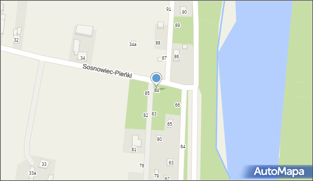 Sosnowiec-Pieńki, Sosnowiec-Pieńki, 84, mapa Sosnowiec-Pieńki