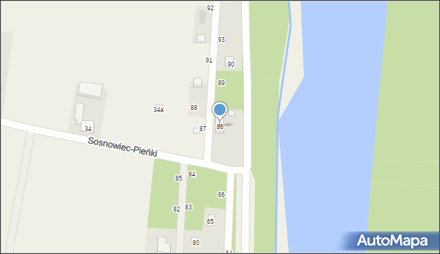 Sosnowiec-Pieńki, Sosnowiec-Pieńki, 86, mapa Sosnowiec-Pieńki