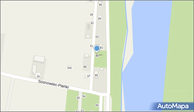 Sosnowiec-Pieńki, Sosnowiec-Pieńki, 89, mapa Sosnowiec-Pieńki