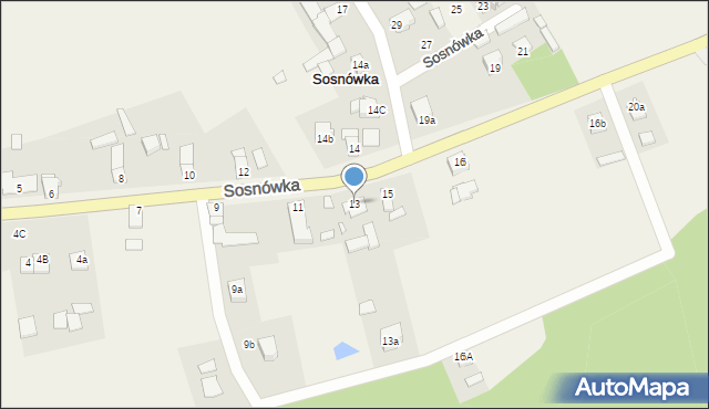 Sosnówka, Sosnówka, 13, mapa Sosnówka