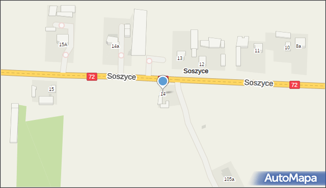 Soszyce, Soszyce, 14, mapa Soszyce