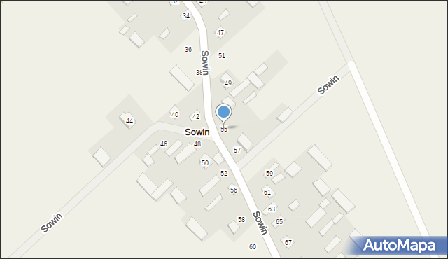 Sowin, Sowin, 55, mapa Sowin