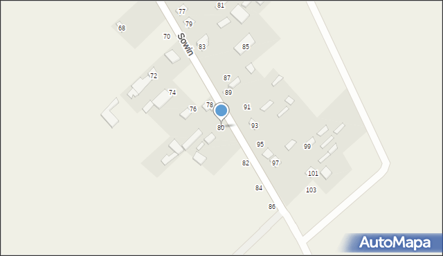 Sowin, Sowin, 80, mapa Sowin