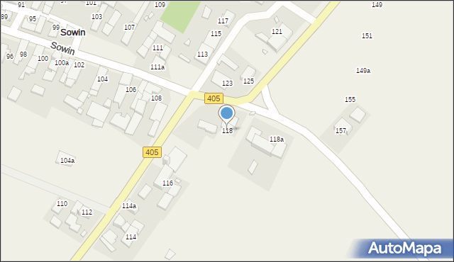 Sowin, Sowin, 118, mapa Sowin
