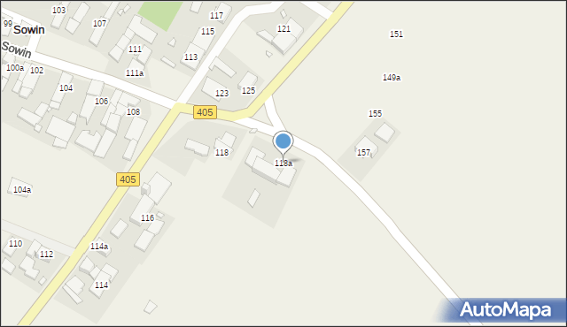 Sowin, Sowin, 118a, mapa Sowin