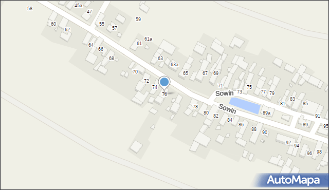 Sowin, Sowin, 76, mapa Sowin