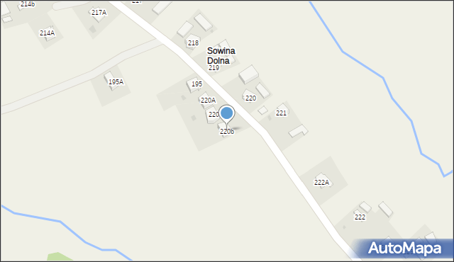 Sowina, Sowina, 220b, mapa Sowina