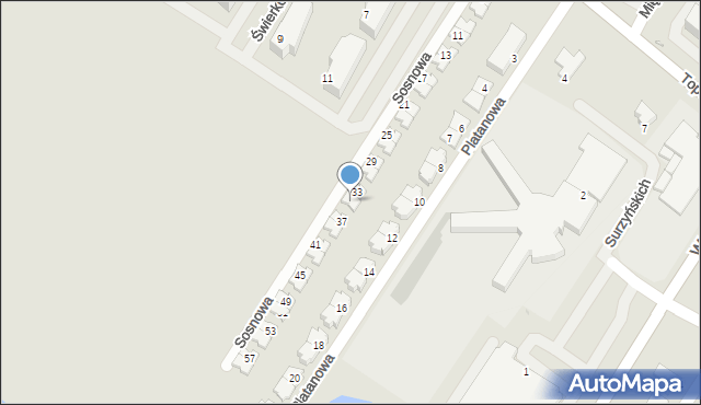 Środa Wielkopolska, Sosnowa, 35, mapa Środa Wielkopolska