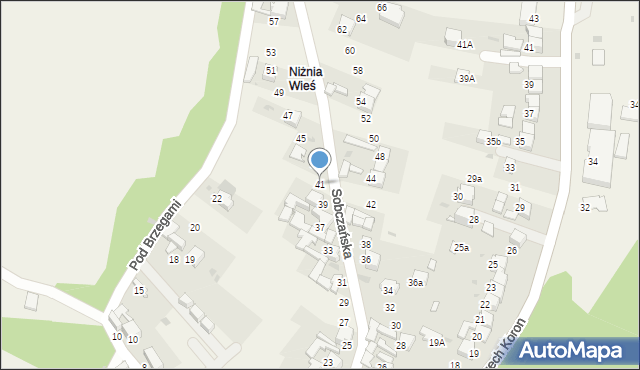 Sromowce Niżne, Sobczańska, 41, mapa Sromowce Niżne