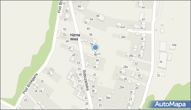 Sromowce Niżne, Sobczańska, 50, mapa Sromowce Niżne