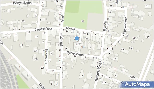 Stalowa Wola, Sobieskiego, 14, mapa Stalowa Wola