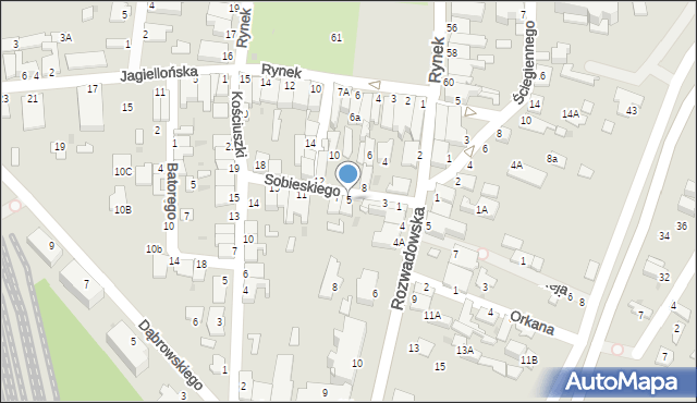 Stalowa Wola, Sobieskiego, 5, mapa Stalowa Wola