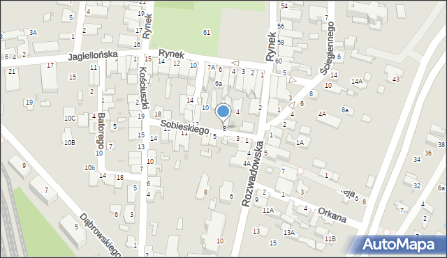 Stalowa Wola, Sobieskiego, 8, mapa Stalowa Wola