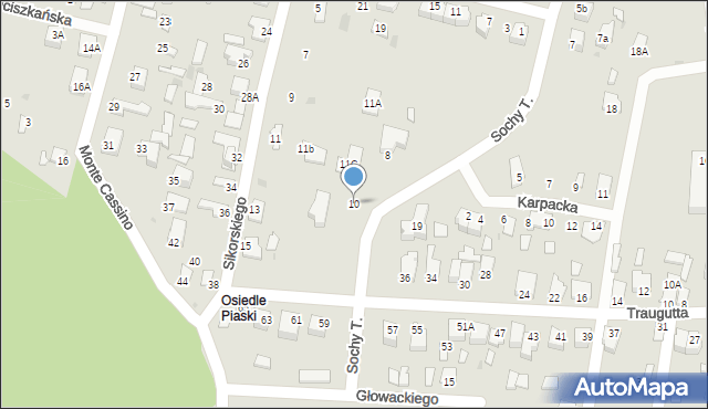 Stalowa Wola, Sochy Tadeusza, ppor., 10, mapa Stalowa Wola