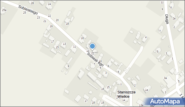 Staniszcze Wielkie, Sobieskiego, 12, mapa Staniszcze Wielkie