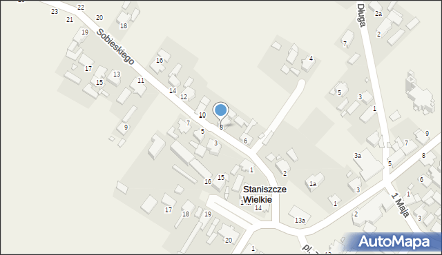 Staniszcze Wielkie, Sobieskiego, 8, mapa Staniszcze Wielkie