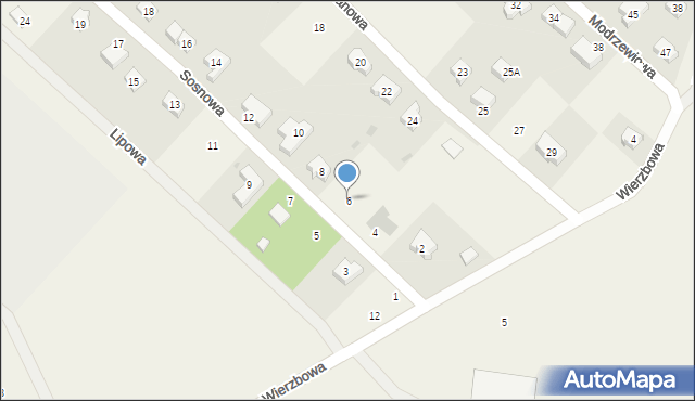 Stanowice, Sosnowa, 6, mapa Stanowice