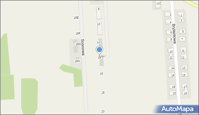 Stare Grochale, Sosnowa, 14, mapa Stare Grochale