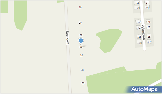 Stare Grochale, Sosnowa, 24, mapa Stare Grochale