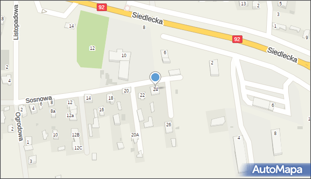 Stare Iganie, Sosnowa, 24, mapa Stare Iganie