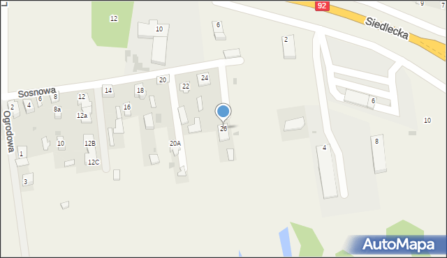 Stare Iganie, Sosnowa, 26, mapa Stare Iganie