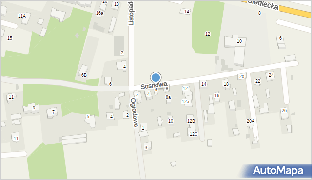 Stare Iganie, Sosnowa, 6, mapa Stare Iganie