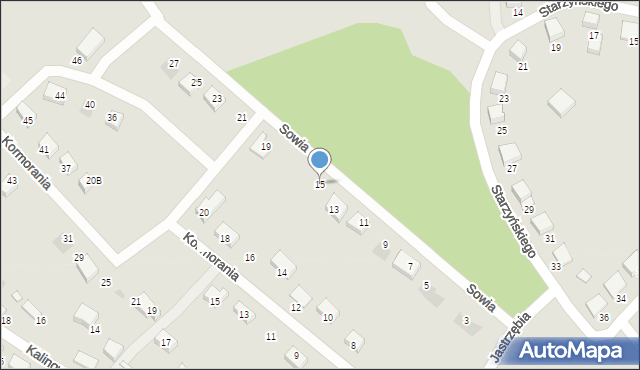 Starogard Gdański, Sowia, 15, mapa Starogard Gdański