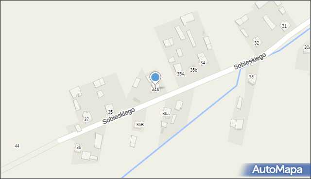 Stary Dzików, Sobieskiego, 34a, mapa Stary Dzików