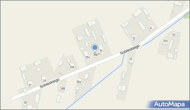 Stary Dzików, Sobieskiego, 35b, mapa Stary Dzików