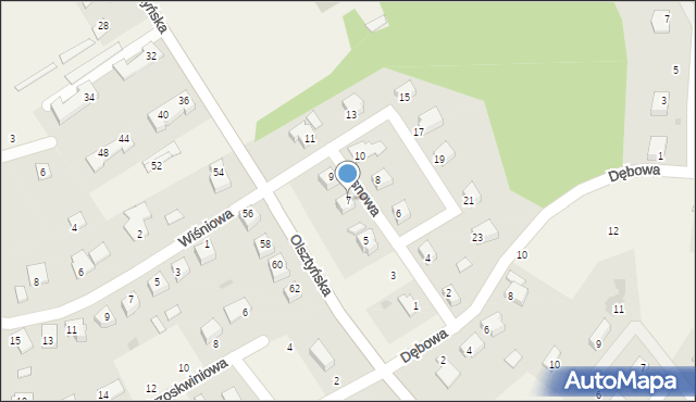 Stawiguda, Sosnowa, 7, mapa Stawiguda