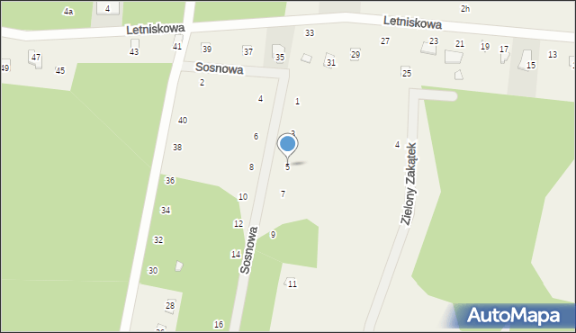 Stefanowo, Sosnowa, 5, mapa Stefanowo