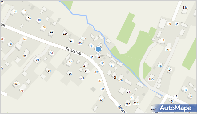 Sterkowiec, Sosnowa, 34, mapa Sterkowiec