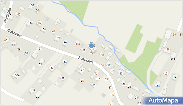 Sterkowiec, Sosnowa, 40, mapa Sterkowiec