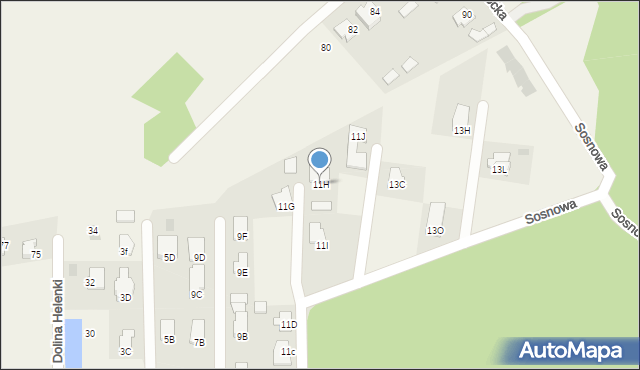 Stok Lacki-Folwark, Sosnowa, 11H, mapa Stok Lacki-Folwark