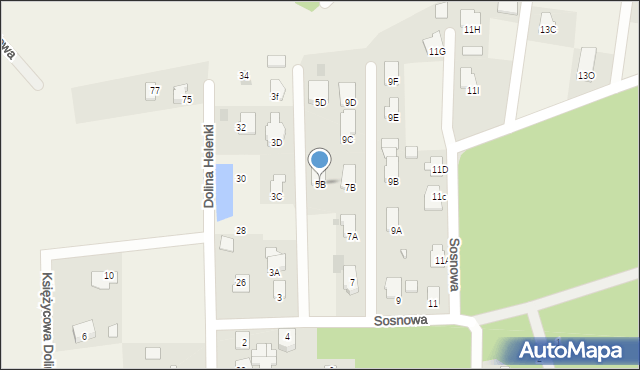 Stok Lacki-Folwark, Sosnowa, 5B, mapa Stok Lacki-Folwark