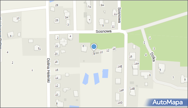 Stok Lacki-Folwark, Sosnowa, 8, mapa Stok Lacki-Folwark