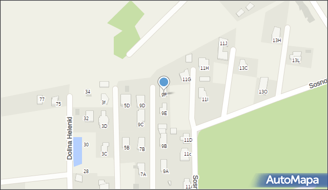 Stok Lacki-Folwark, Sosnowa, 9F, mapa Stok Lacki-Folwark
