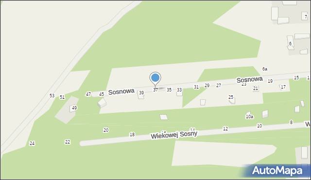 Strachów, Sosnowa, 37, mapa Strachów