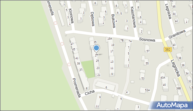 Strzegom, Sosnowa, 27, mapa Strzegom