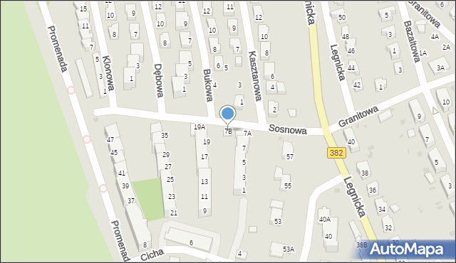Strzegom, Sosnowa, 7B, mapa Strzegom